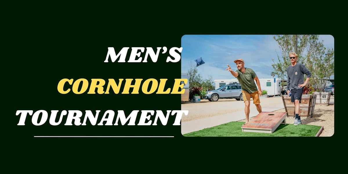 Men's Cornhole Tournament event flyer