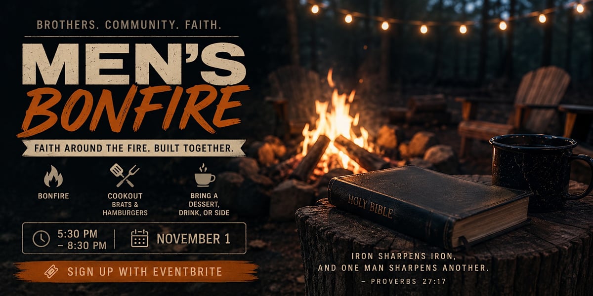 Men's Bonfire event flyer