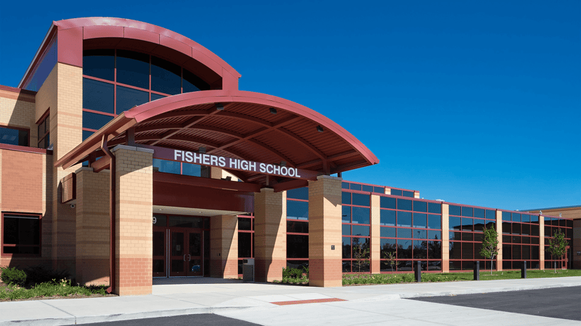 The HSE College and Career Academies building in Fishers, Indiana