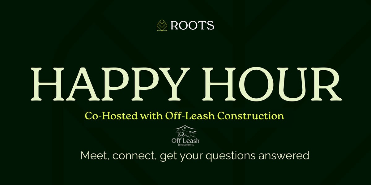 Happy Hour with Roots event flyer