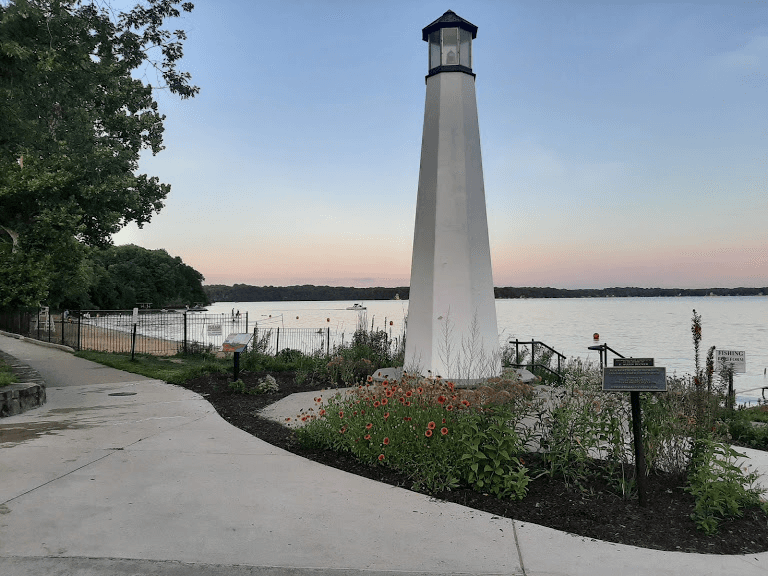 Sunset over Lake Maxinkuckee in Culver, Indiana
