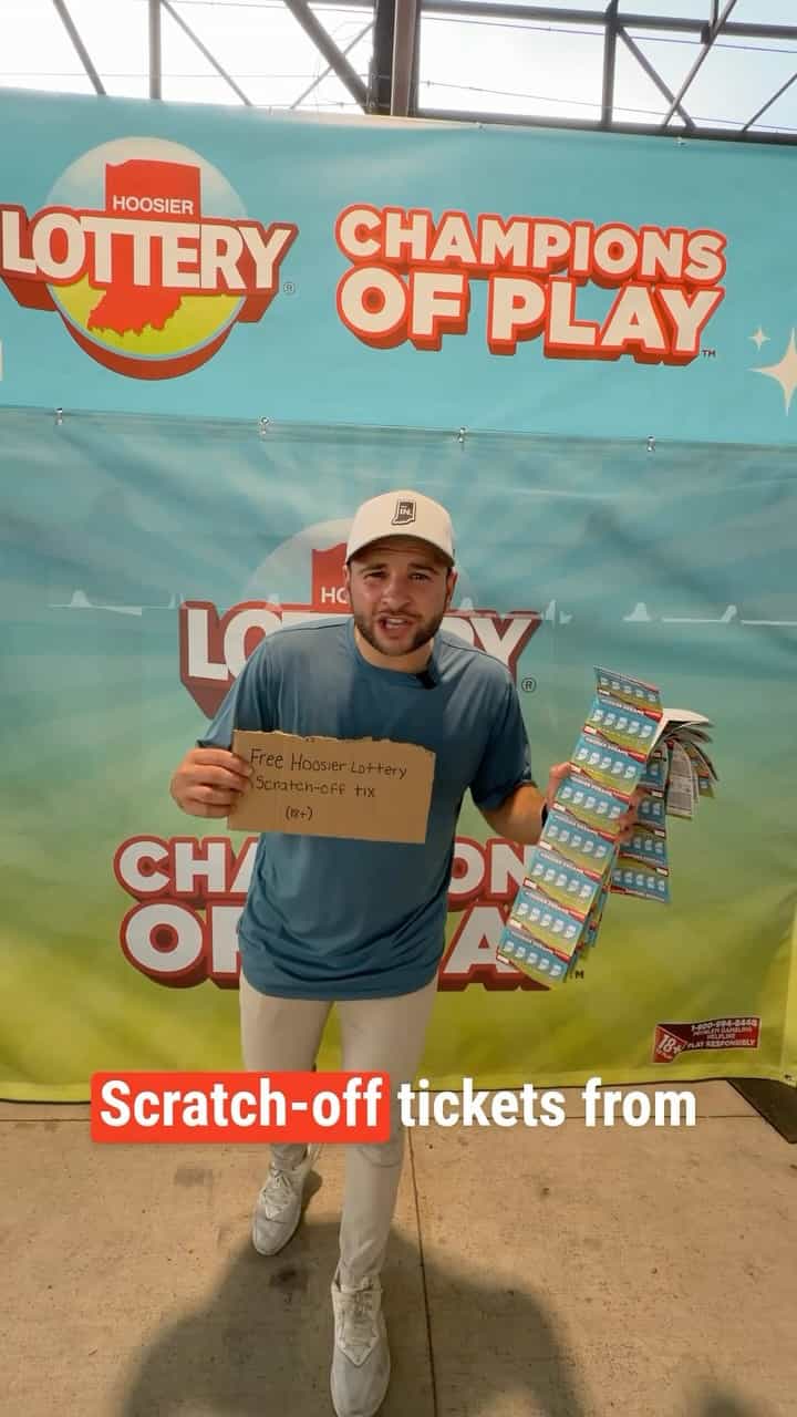 I spent the day at @hoosierlottery town giving away 200 Scratch-off tickets. (Adults 18+)