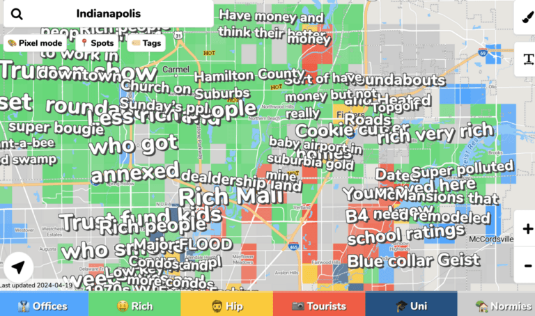 An image of hoodmaps for Fishers Indiana