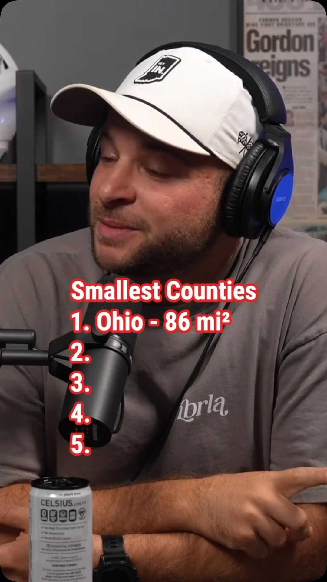 The smallest counties in Indiana.