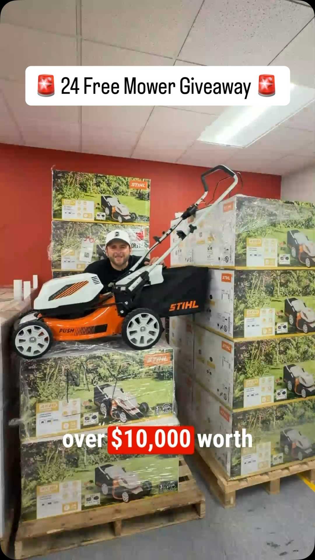 The crew at @infarmbureauinsurance is giving away 24 brand new lawn mowers!