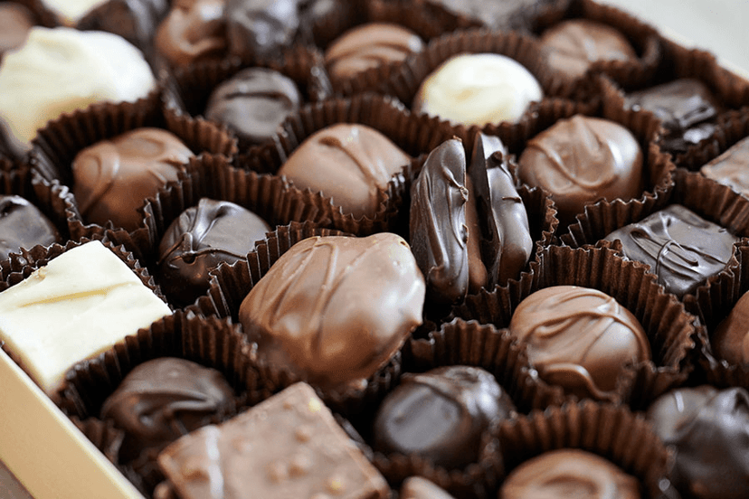 A box of chocolates from Donaldson's Finer Chocolates in Lebanon, Indiana