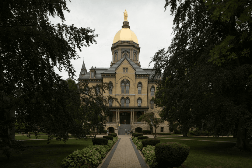 Golden Dome of the Main Building at the University of Notre Dame