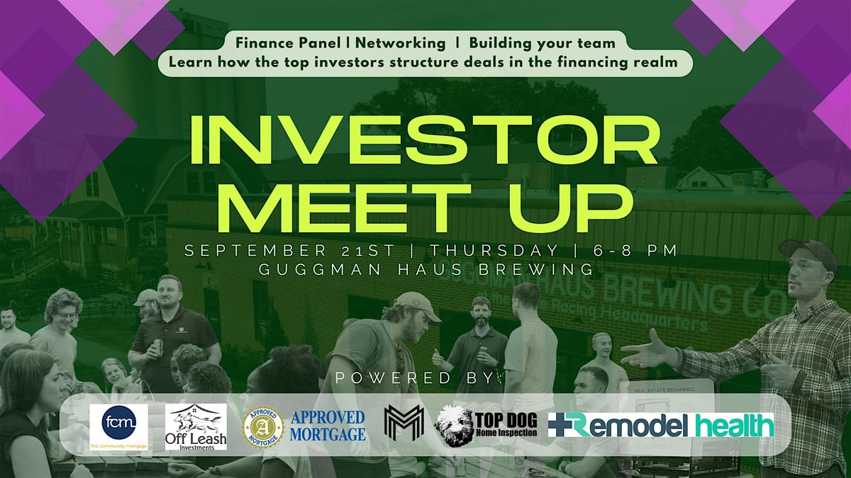 Indy Investor Meet Up (Free) event flyer