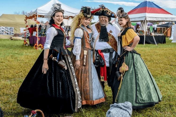 Costumed performers at the Southern Indiana Renaissance Faire in Seymour