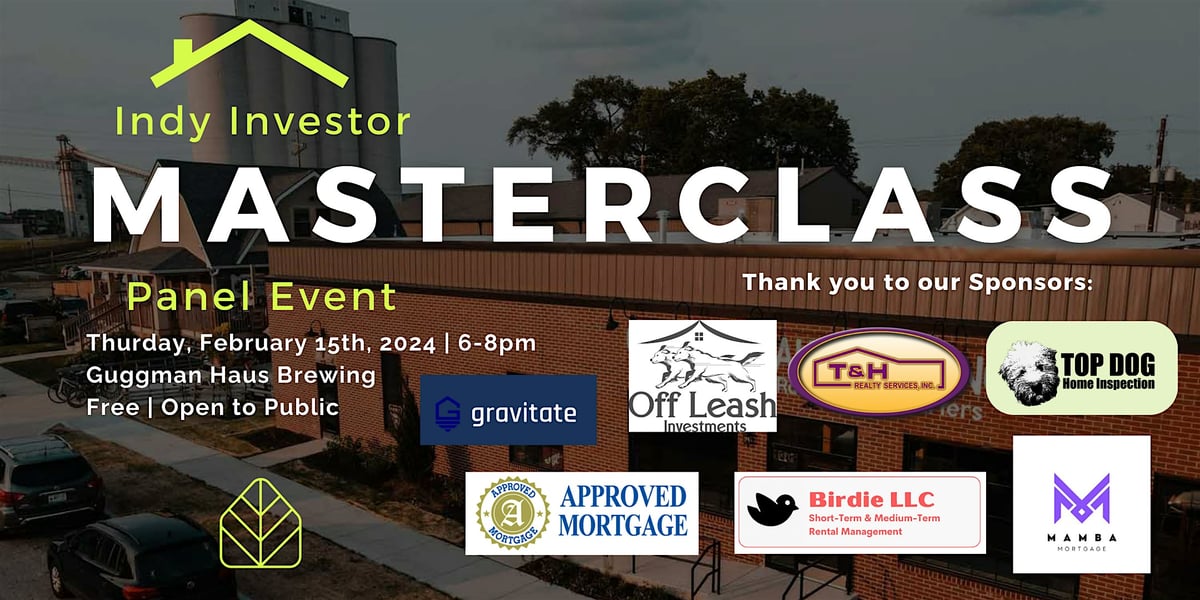 Indy Investor Masterclass | Panel Event event flyer