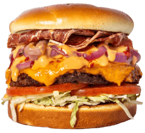 An image of a slutty vegan burger