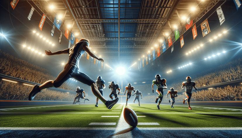 Indoor football action at a Fishers Freight game