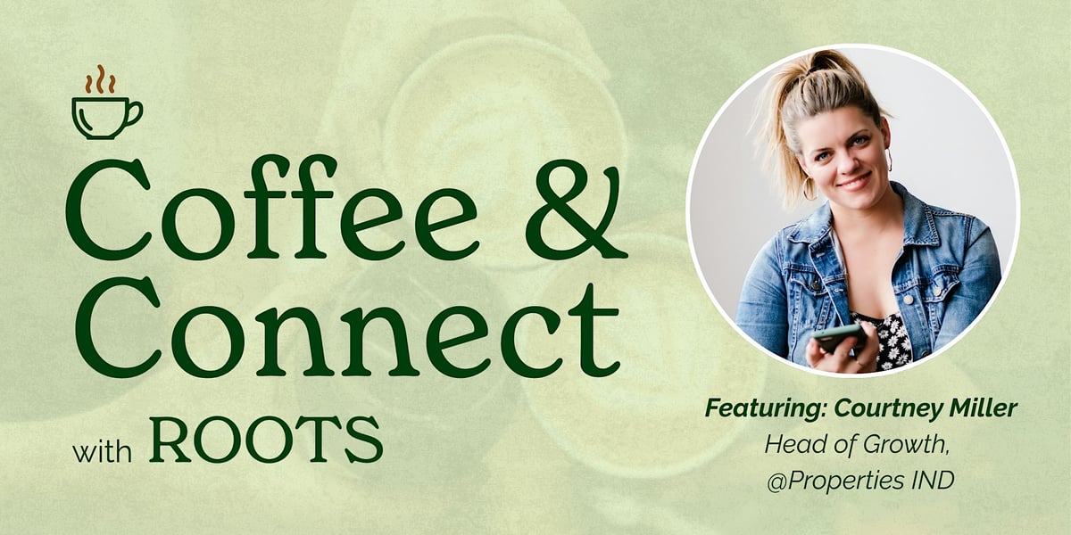 November Coffee & Connect with Roots event flyer