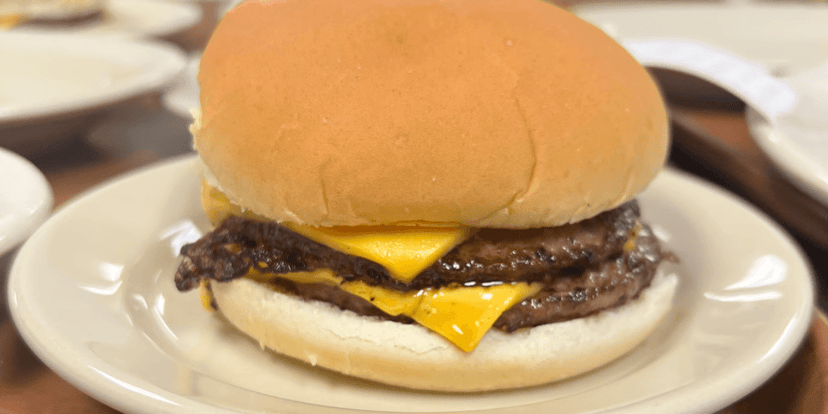 A burger and fries at Dick Clark's Family Restaurant in Princeton, Indiana