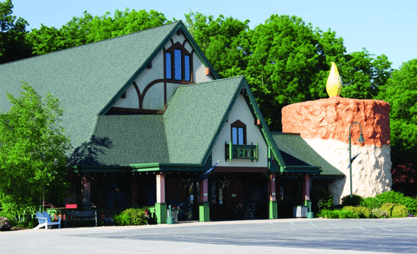 Antique shops along Main Street in Centerville, Indiana