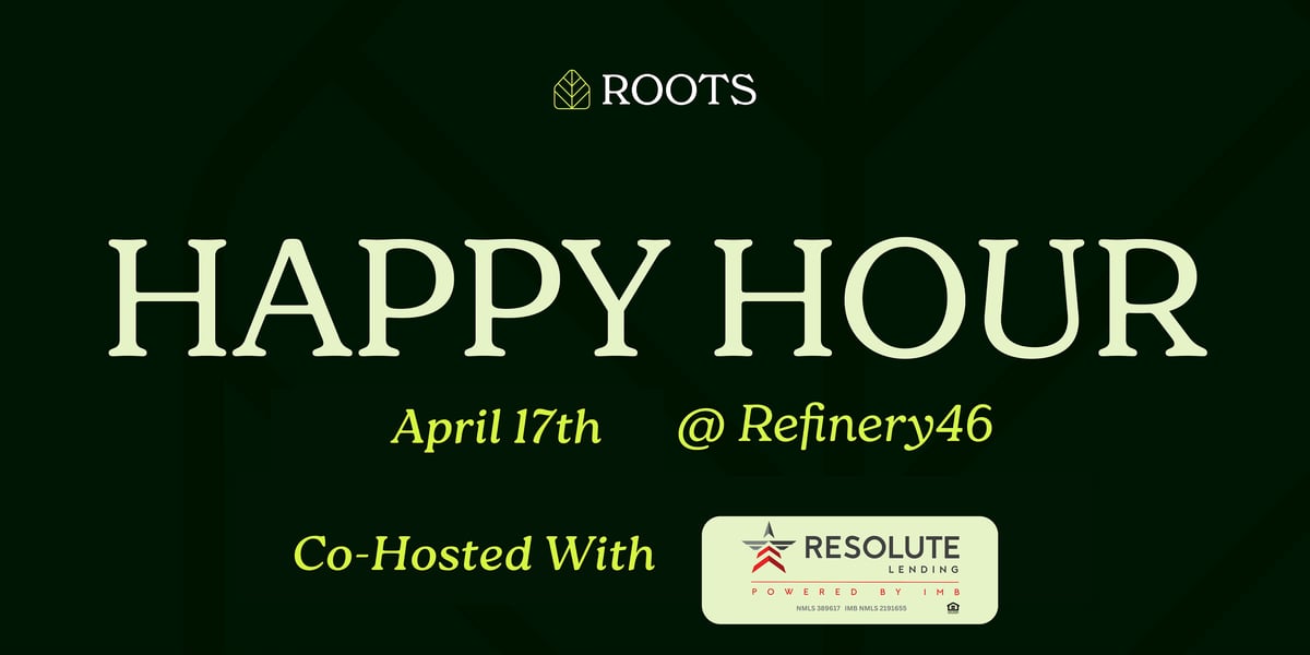 Happy Hour with Roots event flyer