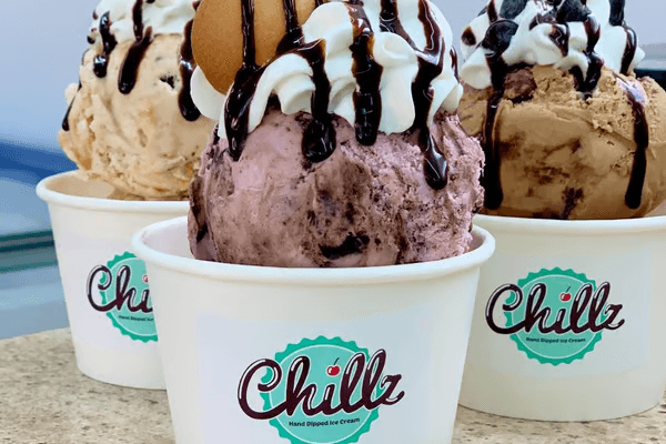 Ice cream treats at Chillz Delights in North Manchester, Indiana