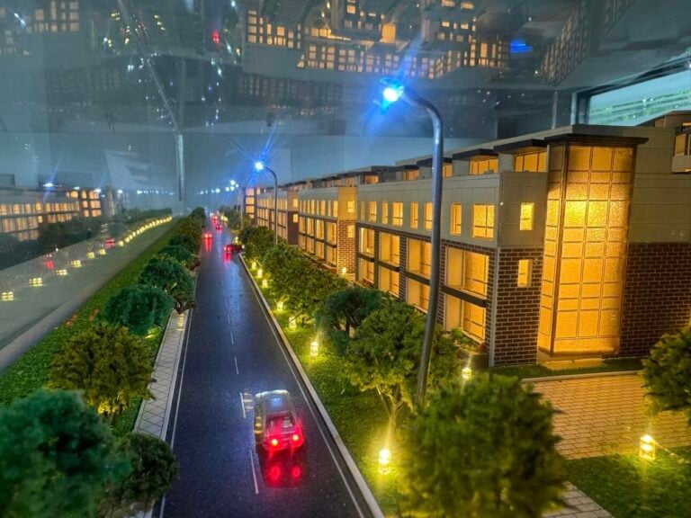 An image of the CityWalk Development as a model in Fishers