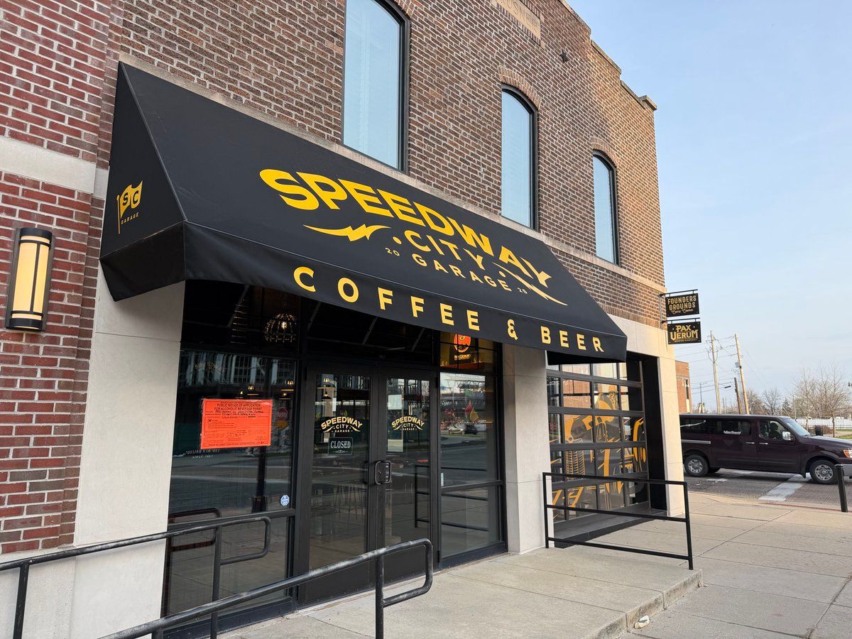 Speedway City Garage: Coffee, Beer & Racing on Main Street | Get Indiana