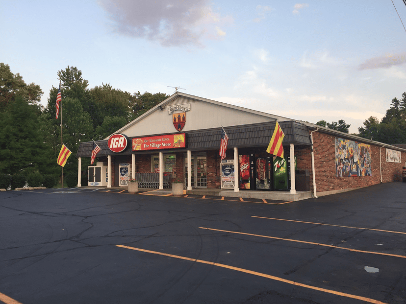 The Village Store IGA grocery and butcher shop in Oldenburg