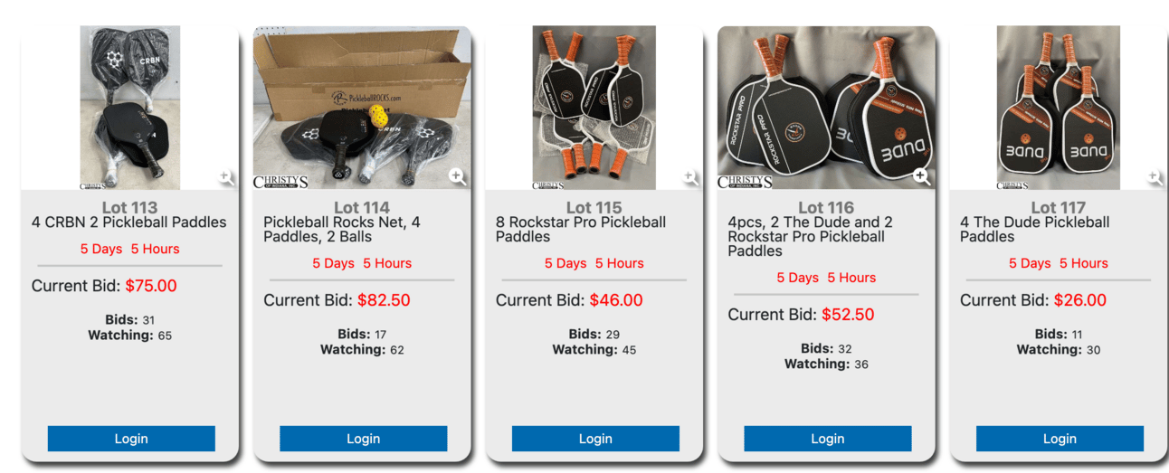 Just a few of the items from the Christy’s Auction