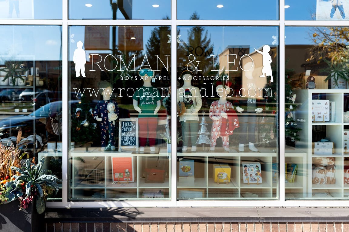 Roman & Leo Storefront, photo by Taylor Pearl Photography