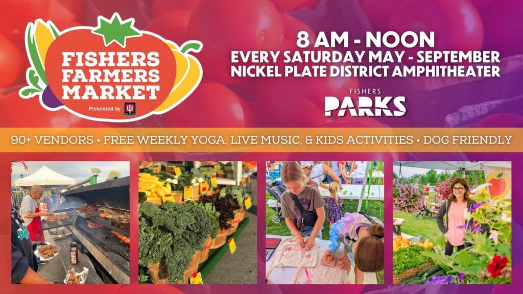 This Saturday the Fishers Farmers Market is back to kick off the season and it’s Hope For Happiness Day .