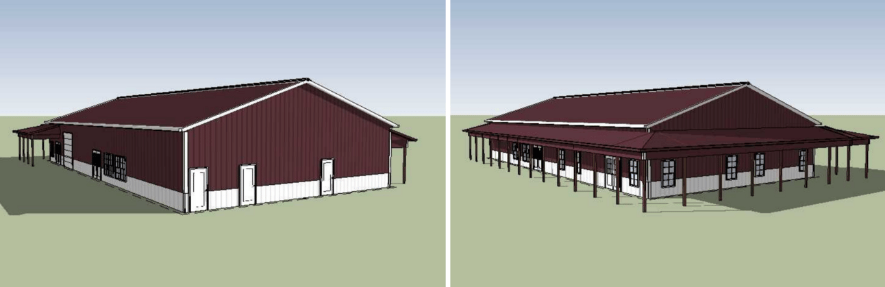 Renderings of the new multi-purpose building