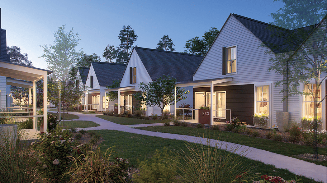 Rendering of the Cumberland Cottages on 141st/Cumberland Road