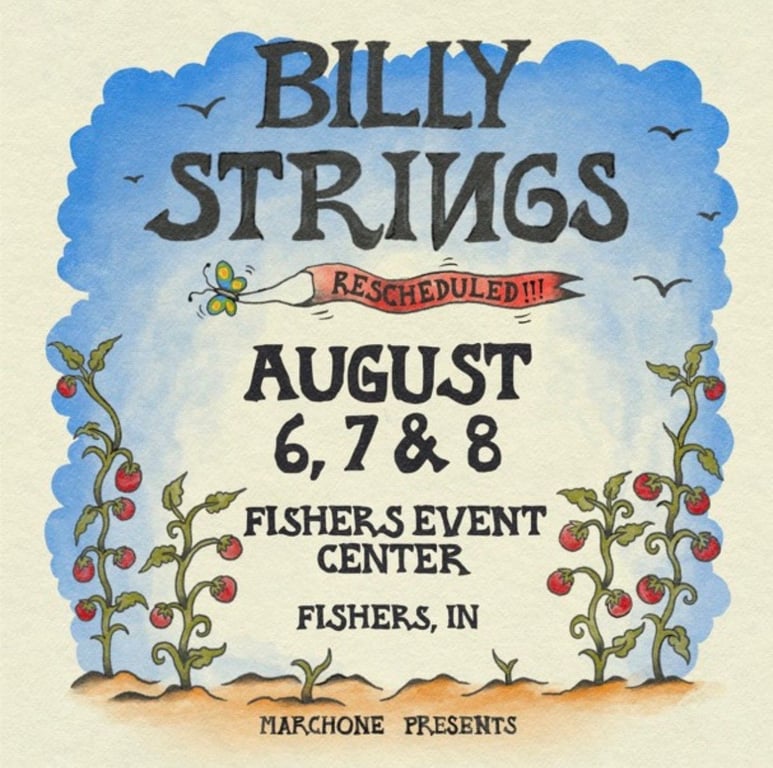 Billy Strings Concert Postponed, from Get Fishers: ⛵ Where You Can Vote Early
