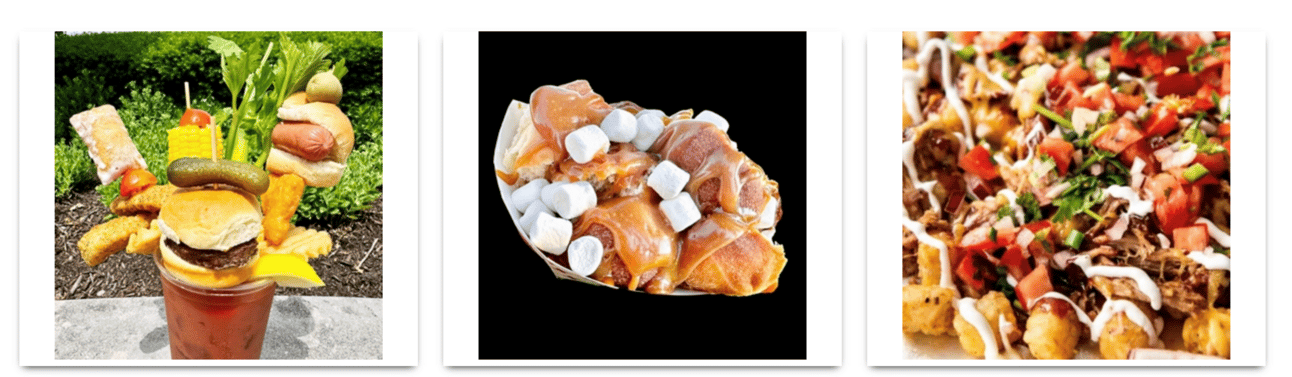 A few of the new food items… the left is the “All-American Mary”