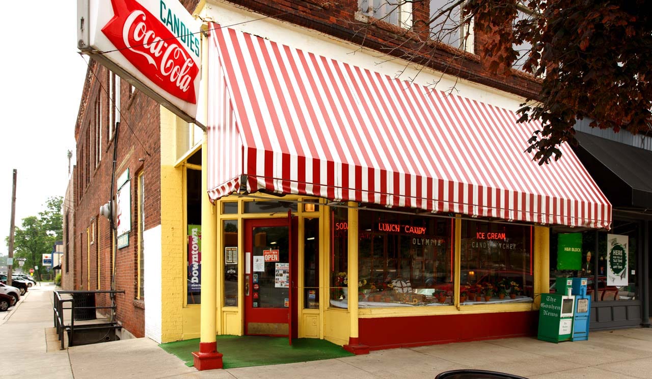 Olympia Candy Kitchen, from Get Indiana: 🌲🔥🌳Women Who Saved IN's Parks and Forests