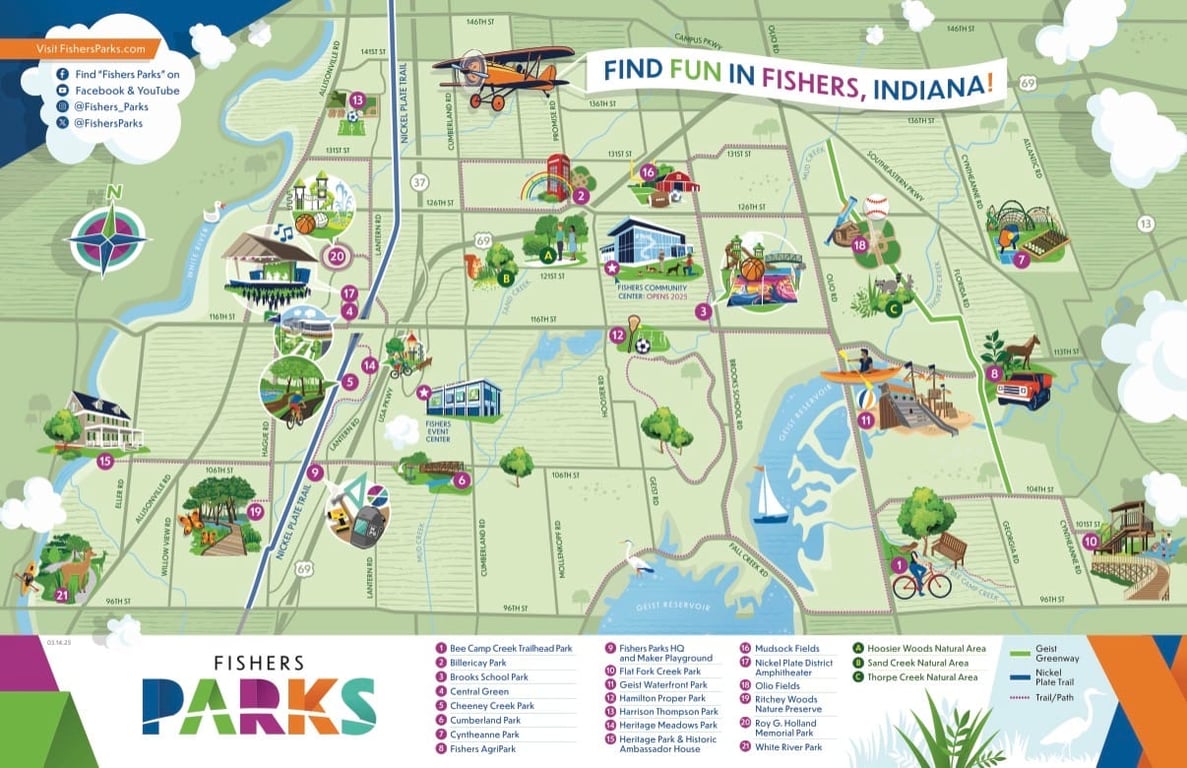 With temps warming up in Fishers, it’s time to utilize the parks and trails and get outdoors.