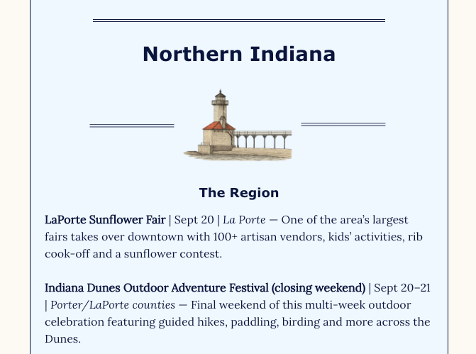 Events Across IN at Your Fingertips - Get INvolved, from Get Indiana: Save The Dates: 9 IN Fall Festivals You Can't Miss 🍁