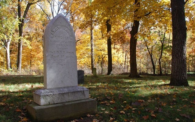 Nancy Lincoln Gravesite, via National Park Service