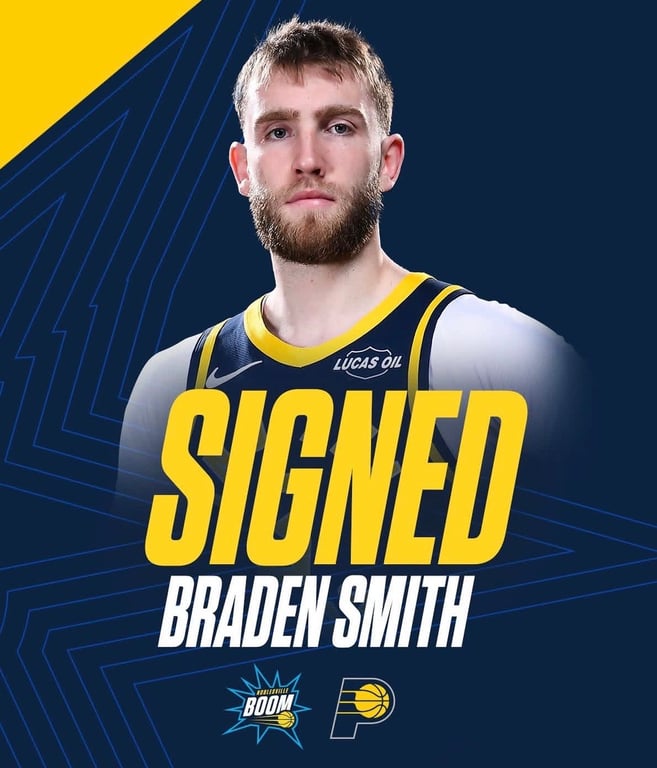 The Pacers announced they have signed Braden Smith, former Purdue basketball player and Westfield native, to a two-way contract .