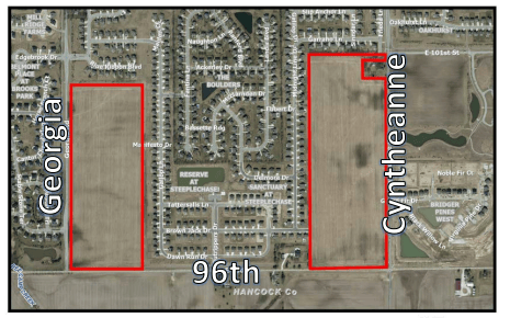 One big thing: The Fishers Plan commission will meet today to approve rezoning 2 lots (see above) to build up to 220 single-family homes.