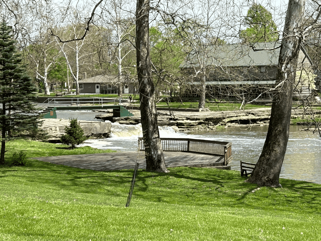 Start at Falls Park, from Get Indiana: 🏕Outdoor Paradise at Mystic Waters & Falls Park