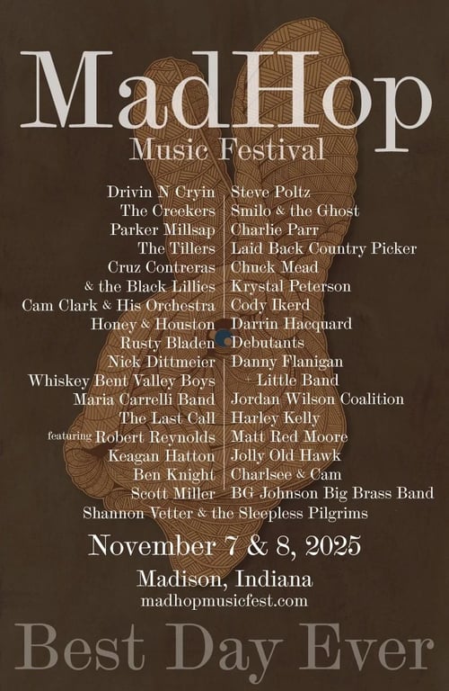 Friday-Saturday, Nov. 7-8: MadHop Music Festival 📍 Madison, from Get Indiana: Hoosier High 5: MadHop, KEVIN! &