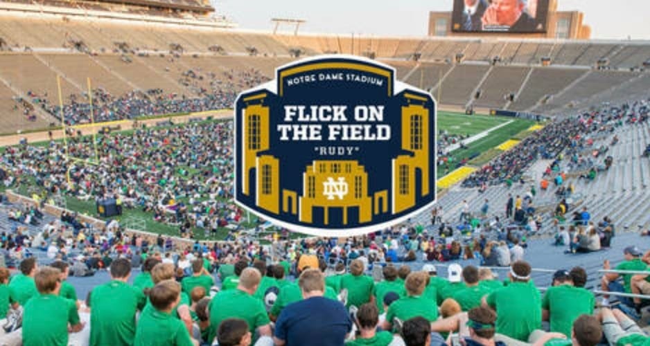 🍿 Flick on The Field, from Get South Bend: 🍀Presenting: Rudy at ND Stadium!