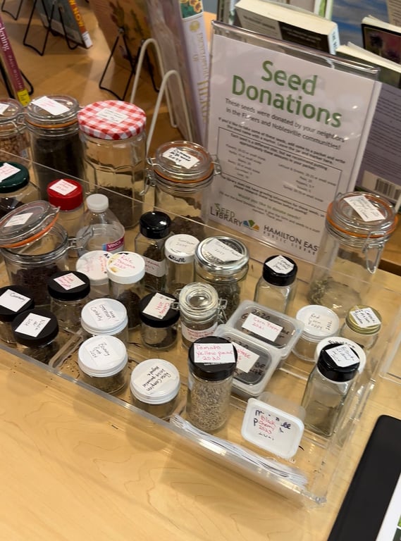 Donated seeds you can take to grow your own