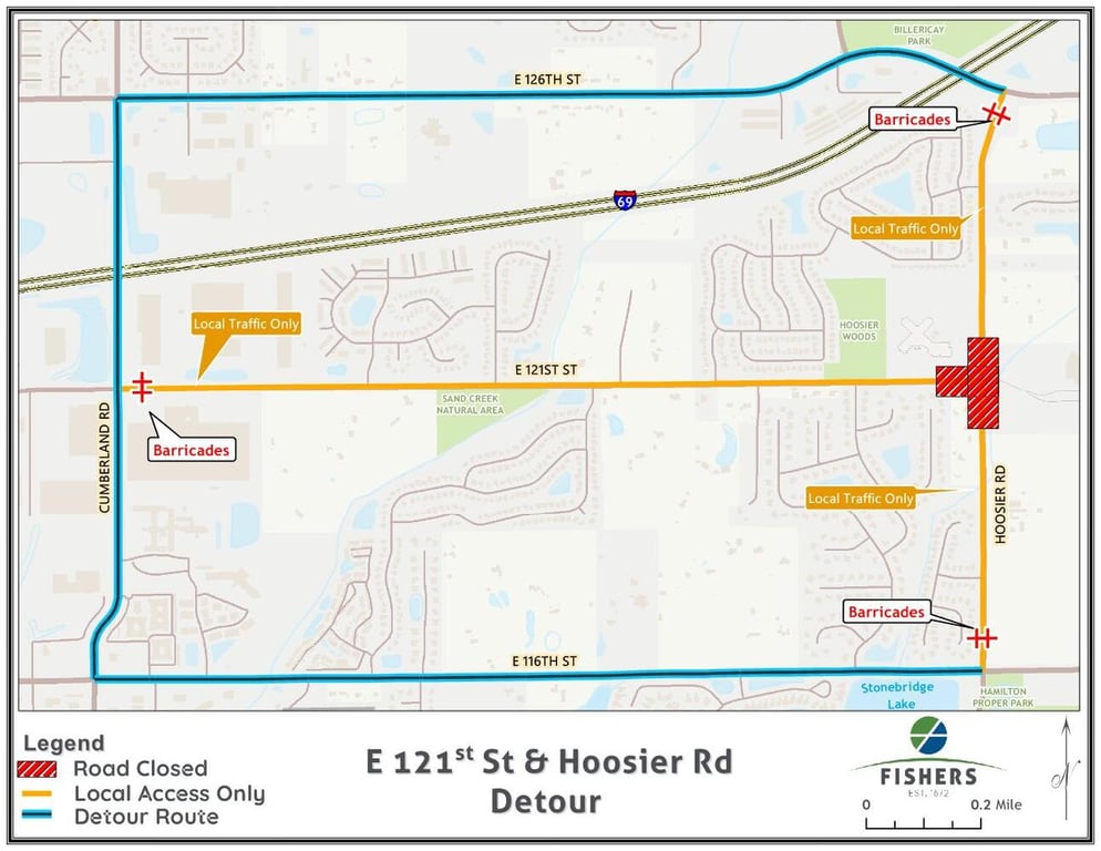 New Roundabout coming to 121st and Hoosier Road, from Get Fishers: ⛵Fishers🤝New Restaurants