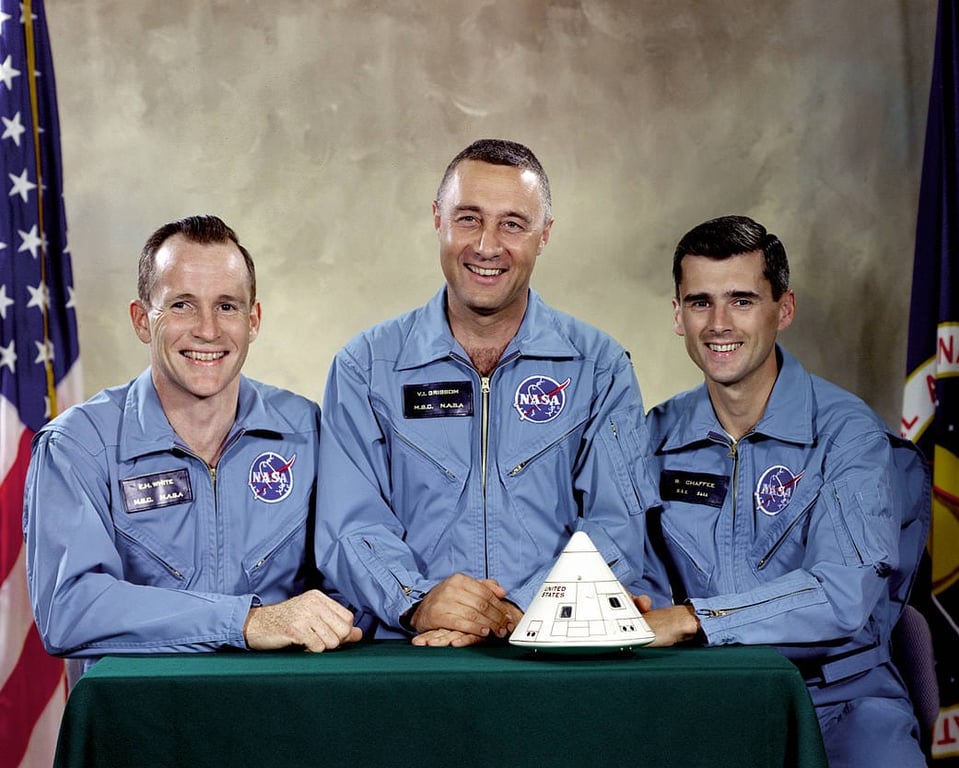Ed White, Gus Grissom, and Roger Chaffee (L to R) were three pioneers whose courage reshaped human spaceflight.