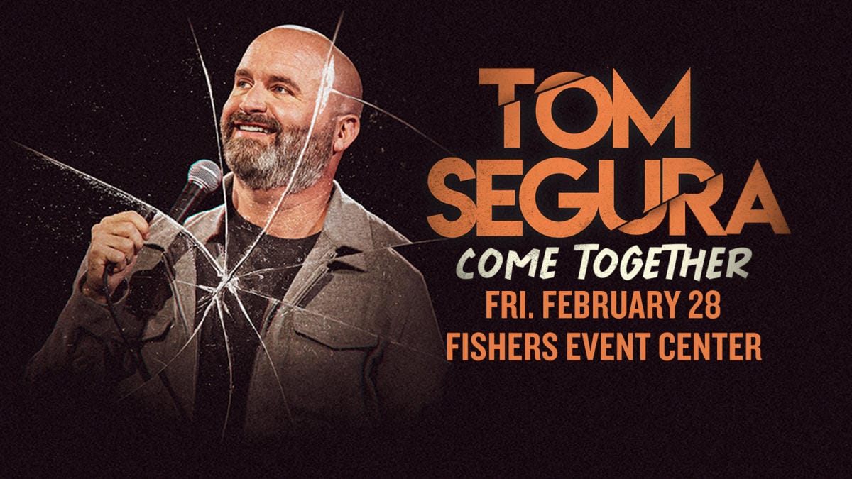 Comedy powerhouse Tom Segura brings his signature storytelling style to Fishers this Friday.
