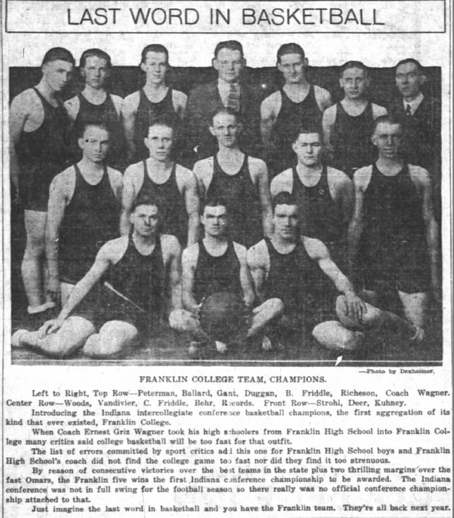 1923 National Champions, from Get Indiana: The "Wonder Five" Were Second to None 🏆
