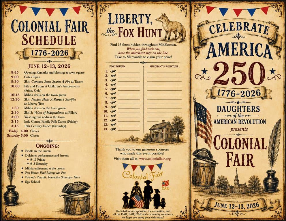 Colonial Fair on June 12–13 in Middletown, from Get Indiana: ☀️💦IN Fairs, Water Parks and... Bears, Oh My!