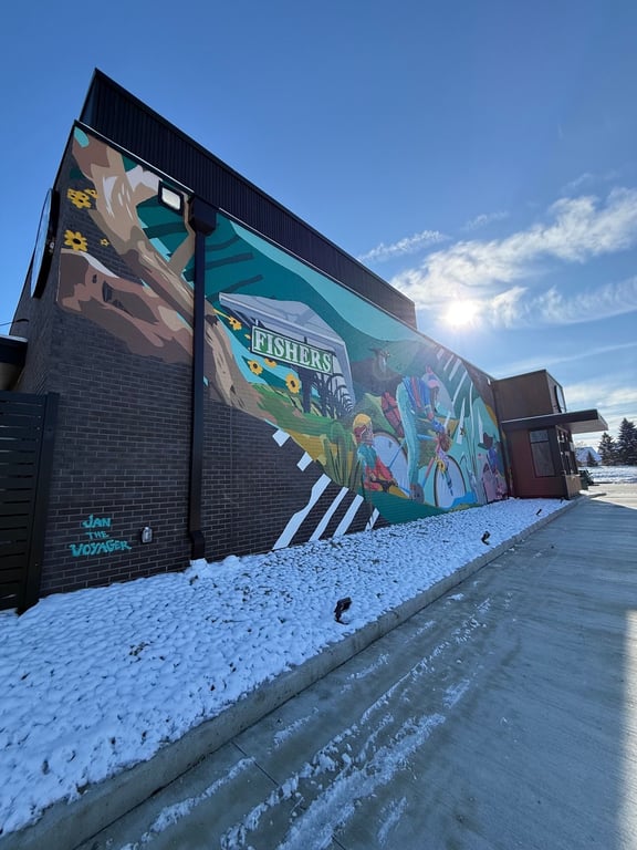 Mural on new 116th Street Starbucks by Jan the Voyager