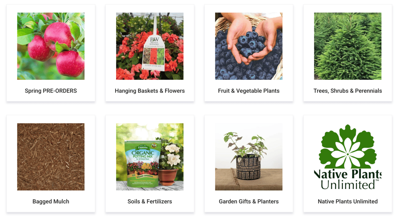 A few of the things you’ll find available at their garden shop