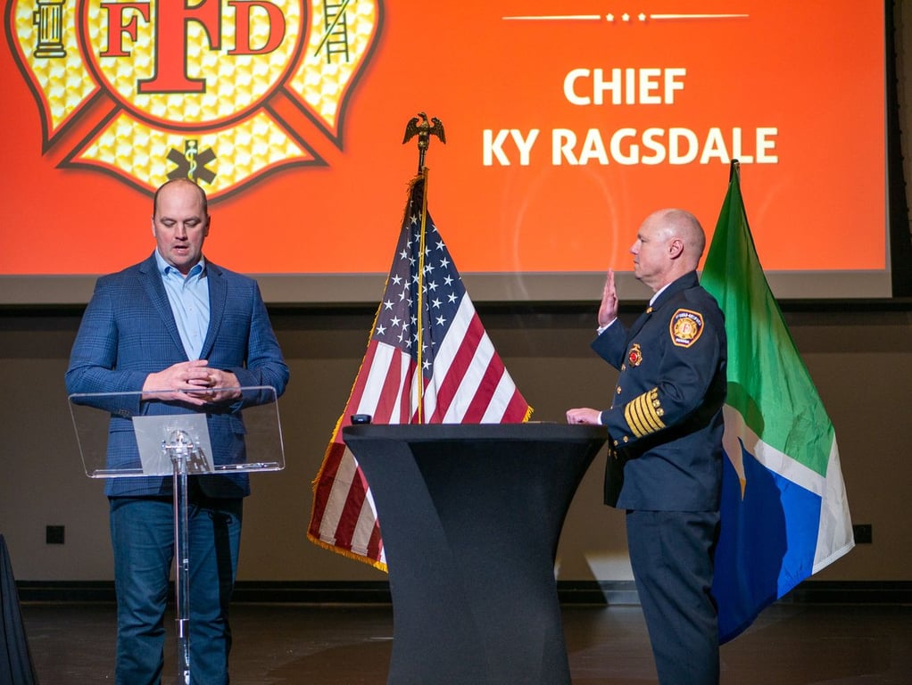 Photo from the City of Fishers during the Jan 24 ceremony