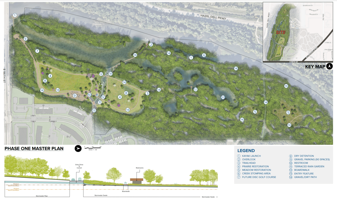 Renderings of the new White River State Park